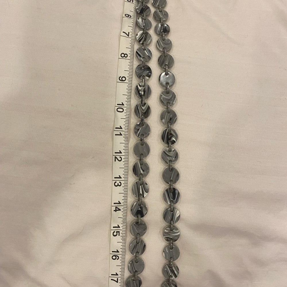 Gray and Black Chain Necklace